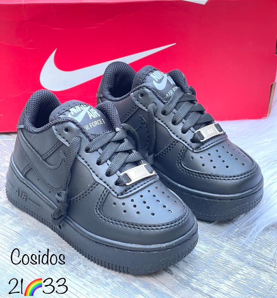 zapatillas tenis force one blanco y negro