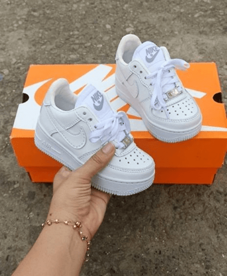 zapatillas tenis force one blanco y negro