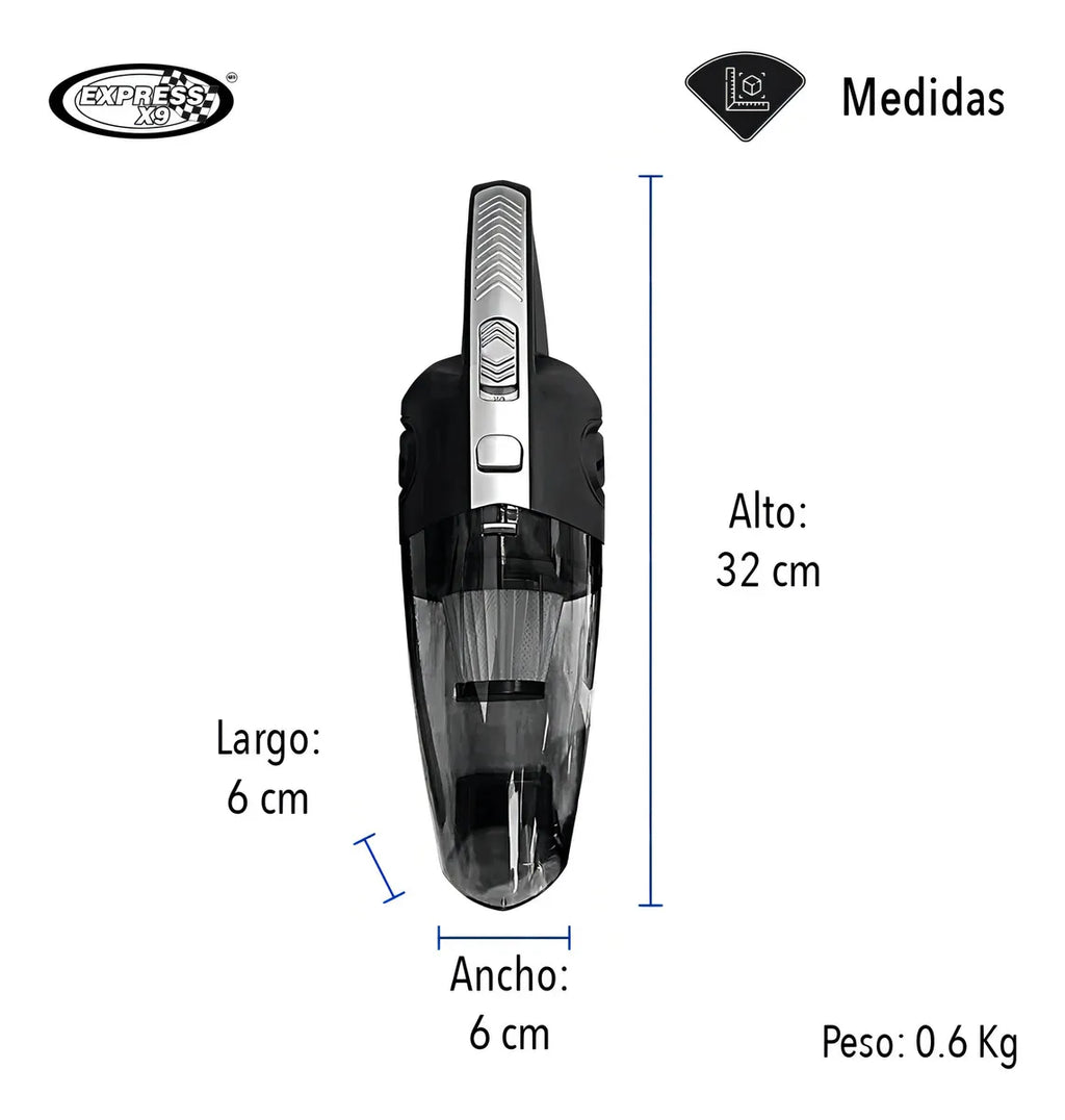 Aspiradora Portátil para Carro FDW-524 — Potente, Inalámbrica y Sin Cables