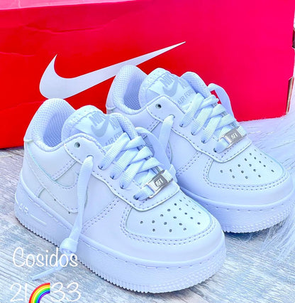 zapatillas tenis force one blanco y negro
