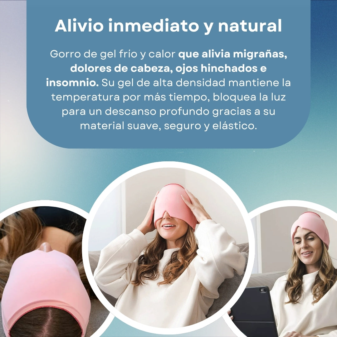Gorro de Gel Frío — Alivio Real para la Migraña y el Dolor de Cabeza