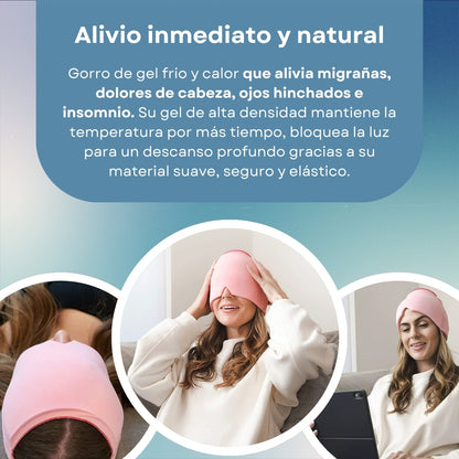 Gorro de Gel Frío — Alivio Real para la Migraña y el Dolor de Cabeza
