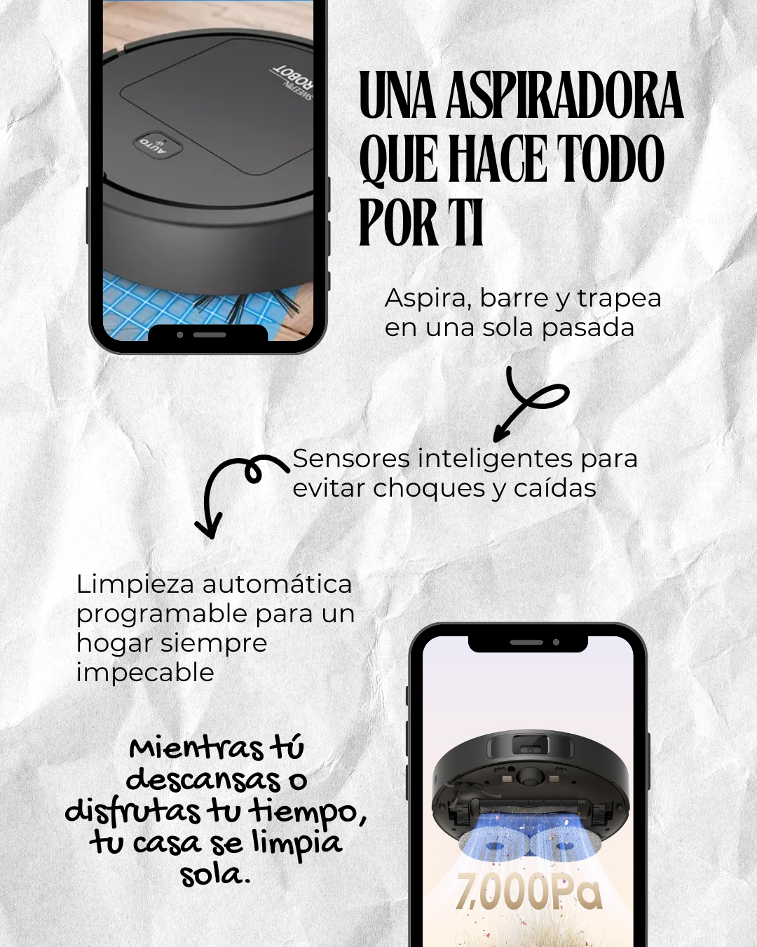 Robot Aspiradora Inteligente — Tu Casa Limpia Mientras Haces Otra Cosa