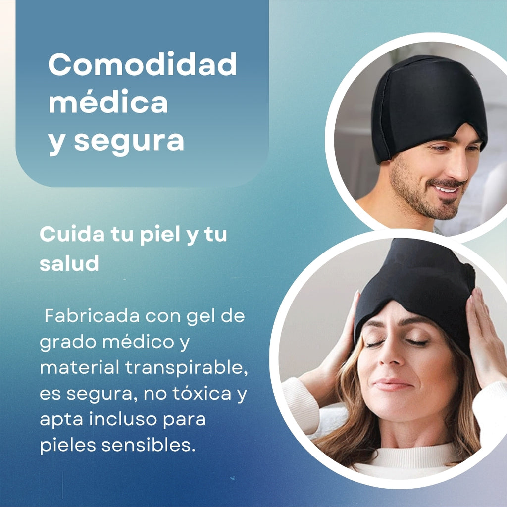 Gorro de Gel Frío — Alivio Real para la Migraña y el Dolor de Cabeza