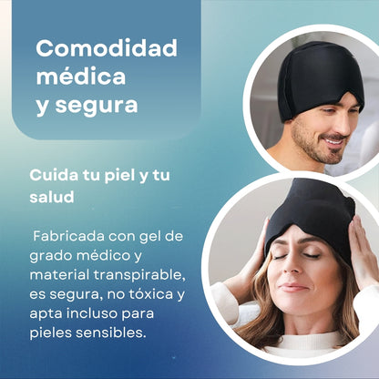 Gorro de Gel Frío — Alivio Real para la Migraña y el Dolor de Cabeza