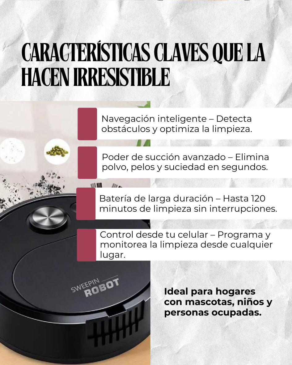 Robot Aspiradora Inteligente — Tu Casa Limpia Mientras Haces Otra Cosa