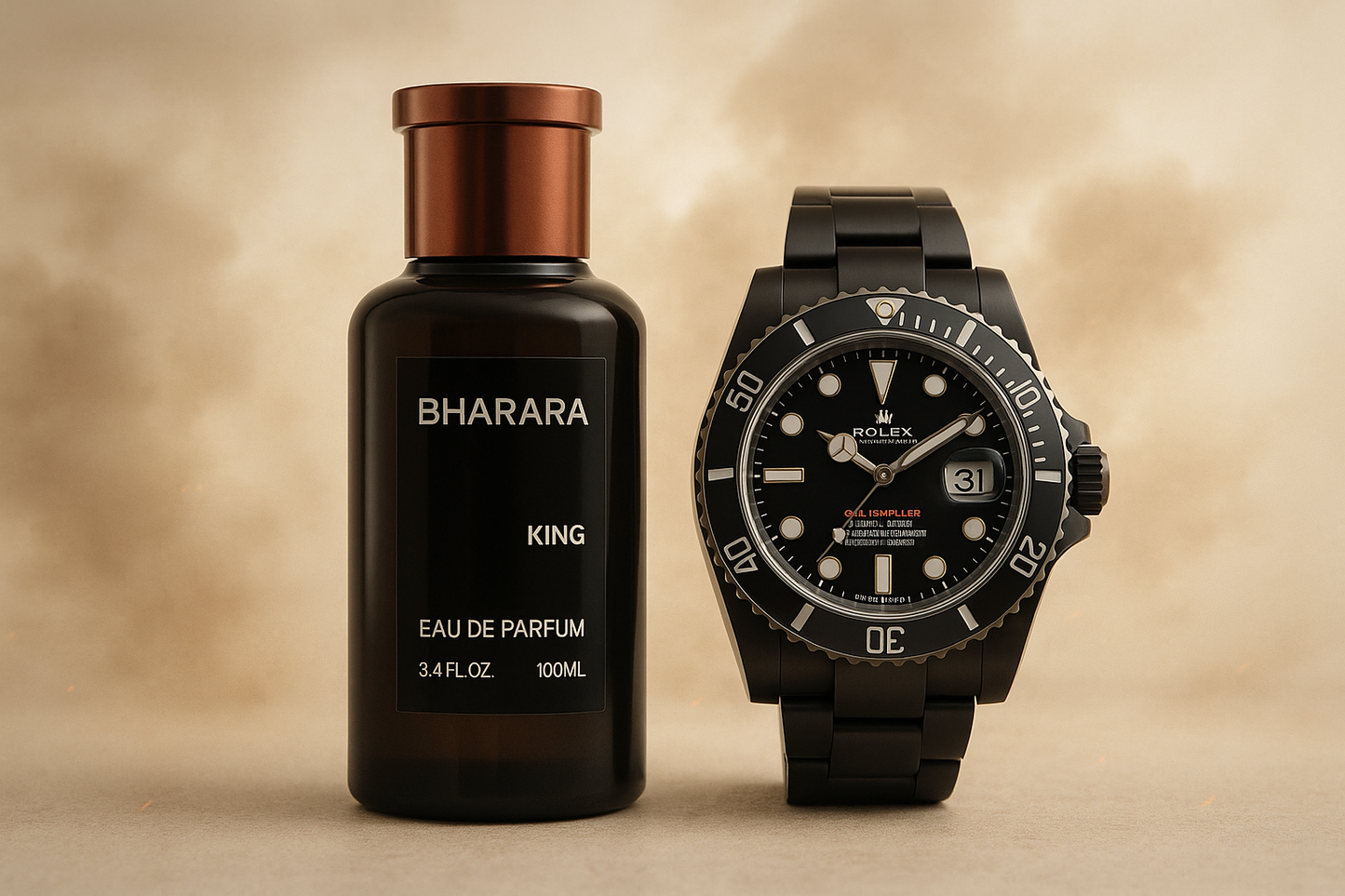 ¿SIN SABER QUE REGALAR EN EL MES DEL PADRE? NUEVO COMBO PERFUME BHARARA + RELOJ ROLEX