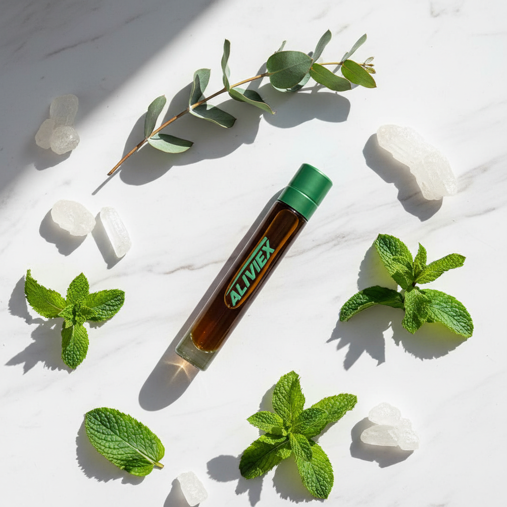 ALIVIEX con ingredientes naturales eucalipto y mentol